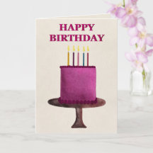 Watercolor Verjaardagstaart Gefeliciteerd met je v