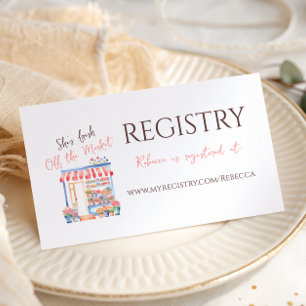 Watercolor Vers in de Winkel Bruidsdouche Cadeau R Informatiekaartje