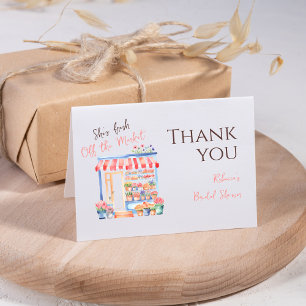 Watercolor Verse Bloemen Bruiloft Bridal Shower Bedankkaart