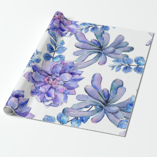 Watercolor vetplanten cadeaupapier