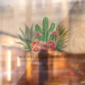 Watercolor vetplanten raamsticker (Vel 2)