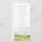 Watercolor Vineyard Programme de mariage paysager (Dos)