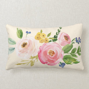 Watercolor Vintage Bloemprint Boho Kussenhoes Kussen