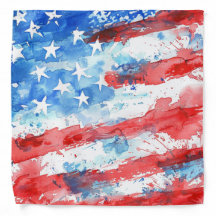 Watercolor Vlag Sterren en Strepen Bandana