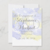 Watercolor Vlinder Maagdenpalm Trouwkaart Aankondi Aankondiging (Achterkant)