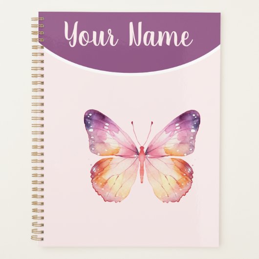 Watercolor Vlinderkunst Planner (Voorkant)