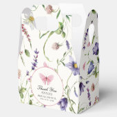 Watercolor Vlinders Bloemen Bruiloft Feest Bedankdoosjes (Geopend)