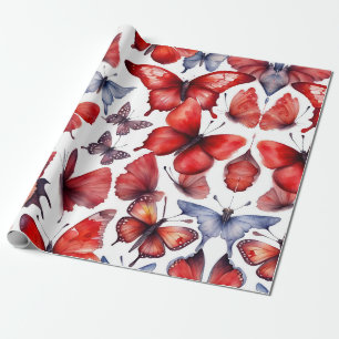 Watercolor vlinders kunst cadeaupapier