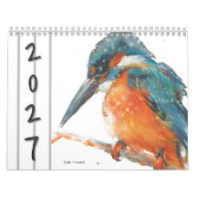 Watercolor Vogels Muurkalender 2027