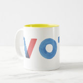 Watercolor VOTE Coffee Mug (Devant gauche)