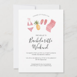 Watercolor vrijgezellenweekend wijziging van plann kaart