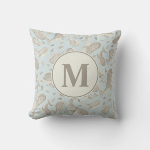Watercolor Walvis Paisley Slaapkamer Monogram Kussen