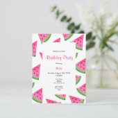 Watercolor Watermelon Wedge et Motif Invitation (Debout devant)