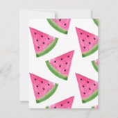 Watercolor Watermelon Wedge et Motif Invitation (Dos)