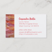 Watercolor Waves Carte de visite coiffure chic (Dos)