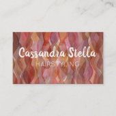 Watercolor Waves Carte de visite coiffure chic (Devant)