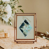 Watercolor Waves Elégant Mariage Carte Table