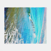 Watercolor Waves  Fleece Deken (Voorkant (Horizontaal))