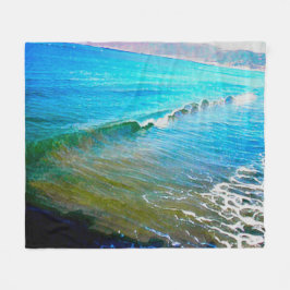 Watercolor Waves  Fleece Deken