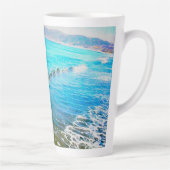 Watercolor Waves  Latte Mok (Rechts)