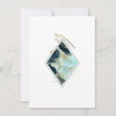 Watercolor Waves Mariage Dîner Menu Invitation (Dos)