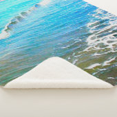 Watercolor Waves Sherpa Deken (3/4)
