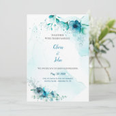 Watercolor Wedding Invitation  (Debout devant)