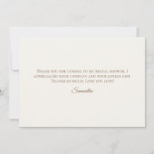 Watercolor Weide Bruidsboeket Bruidsshower Bedankkaart (Achterkant)