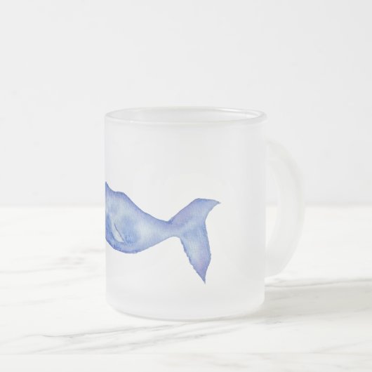 Watercolor whale coffee mug (Devant droit)