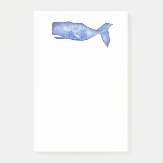 Watercolor Whale Post-it® Notes (Voorkant)