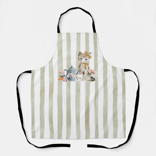 Watercolor Whimsical Cat Schort (Voorkant)