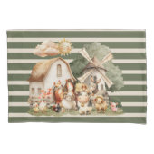 Watercolor Whimsical Farm Animals Kussensloop (Voorkant-Links)