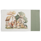 Watercolor Whimsical Farm Animals Kussensloop (Voorkant-Rechts)