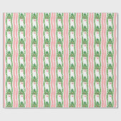 Watercolor Whimsical Striped Christmas Trees Cadeaupapier (Vlak)