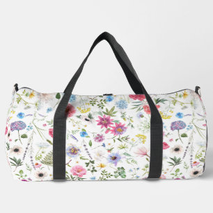 Watercolor Wilde Bloem Botanische Tuin Patroon Plunjezak