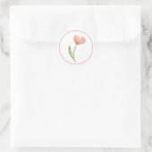 Watercolor Wilde Bloem Ronde Sticker (Tas)