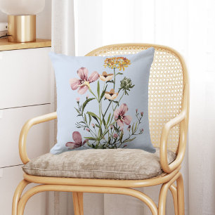 Watercolor Wilde Bloemen Boeket #1 Kussen