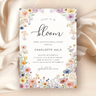 Watercolor Wilde Bloemen Bruidsmeisjesfeest Kaart