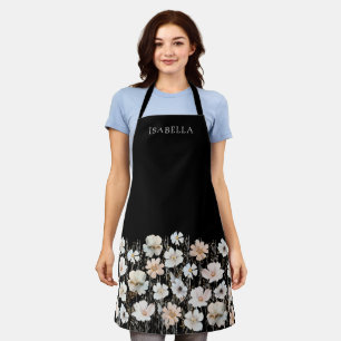 Watercolor Wilde Bloemen Gepersonaliseerde Naam Schort