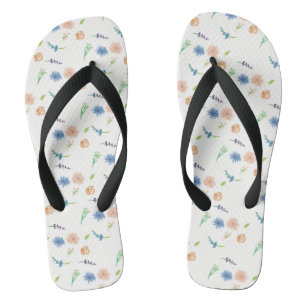 Watercolor Wilde Bloemen Originele Kunst Teenslippers