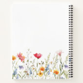 Watercolor Wildebloem Huwelijksplanner Notitieboek (Achterkant)