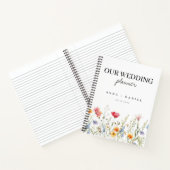 Watercolor Wildebloem Huwelijksplanner Notitieboek (Binnen)