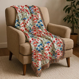 Watercolor Wildebloem Klaproos Madeliefje Dekensja Deken