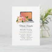 Watercolor Wildebloem Lente Virtuele Baby Shower Kaart (Staand voorkant)