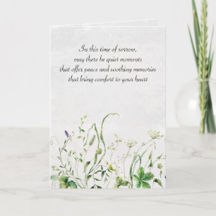 Watercolor Wildebloemen Voor Condoleance Kaart