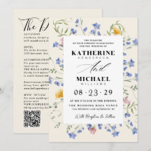 Watercolor Wildebloemen Weide Details RSVP Trouwen