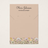 Watercolor Wildflower Garden Jewelry Display Card (Devant)