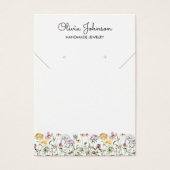 Watercolor Wildflower Garden Jewelry Display Card (Devant)