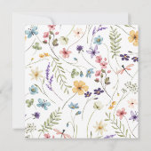 Watercolor Wildflower Girl 1st Birthday Bedankkaart (Achterkant)