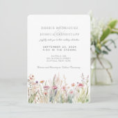 Watercolor Wildflowers Floral Wedding Invitation (Debout devant)
